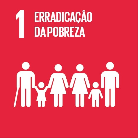 Logo ODS 1 Erradicação da pobreza