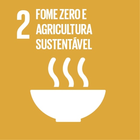 Logo ODS 2 Fome zero e agricultura sustentável